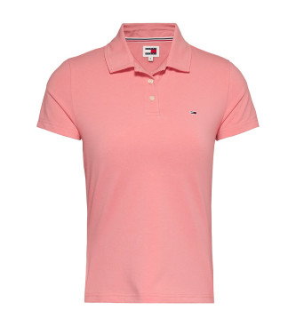 Tommy Jeans Polo Slim Essential rose