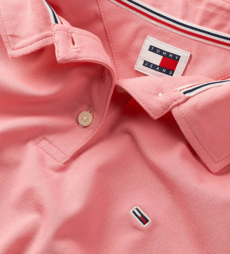 Tommy Jeans Polo Slim Essential pink