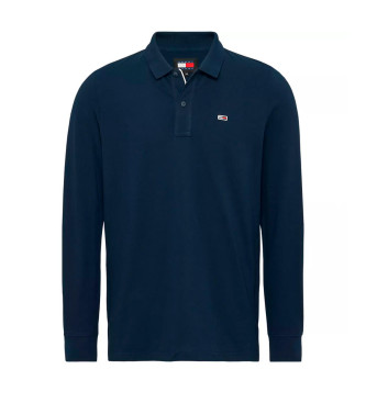 Tommy Jeans Polo Slim Placket Ls navy