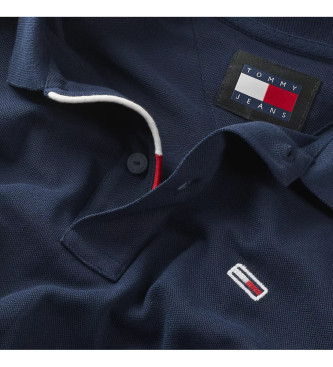 Tommy Jeans Polo Slim Placket Ls marine