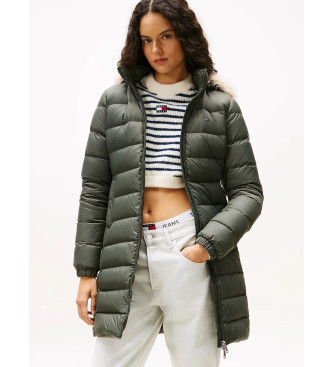 Tommy Jeans Casaco de penas acolchoado verde brilhante