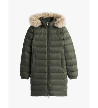 Tommy Jeans Casaco de penas acolchoado verde brilhante