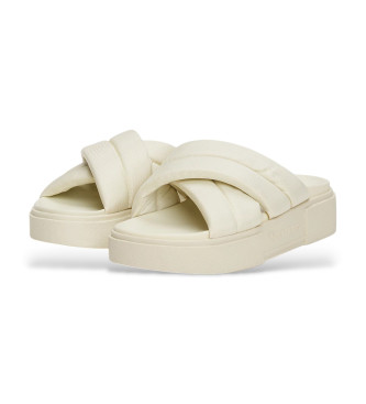 Tommy Jeans Sandales  plateforme rembourre avec lanires, de couleur beige