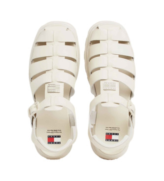 Tommy Jeans Beige Fisherman Leather Sandals