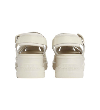 Tommy Jeans Beige Fisherman Leather Sandals