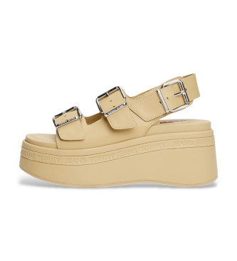 Tommy Jeans Sandalias Wedge beige