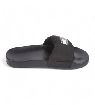 Tommy Jeans Black Puff Flip Flops