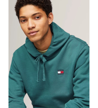 Tommy Jeans Sudadera Badge con Capucha verde