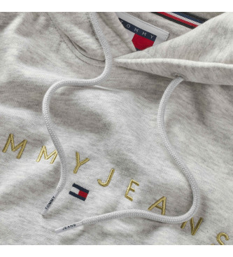 Tommy Jeans Siva priložnostna jopa s kapuco