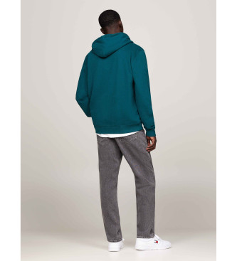 Tommy Jeans Sweatshirt com capuz, cordo e logtipo verde