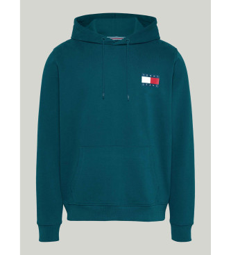 Tommy Jeans Sweatshirt met capuchon, trekkoord en groen logo