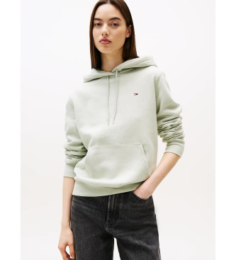 Tommy Jeans Sweatshirt mit Kapuze, Kordelzug und grnem Logo