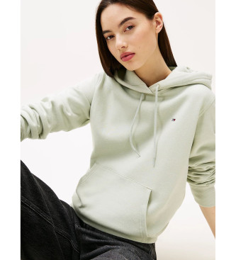 Tommy Jeans Sweatshirt mit Kapuze, Kordelzug und grnem Logo