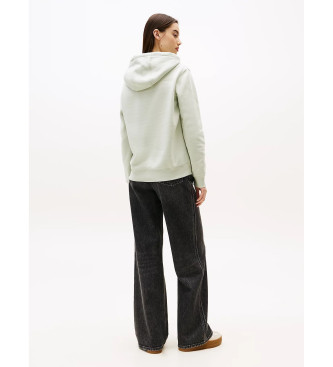 Tommy Jeans Sweatshirt mit Kapuze, Kordelzug und grnem Logo