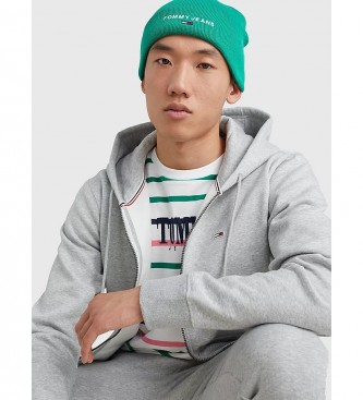 Tommy Jeans Gr fleece-trja med huva