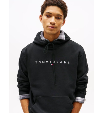 Tommy Jeans Sweatshirt com capuz e bolso canguru preto