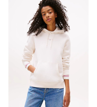 Tommy Jeans Felpa con cappuccio con logo lineare bianco