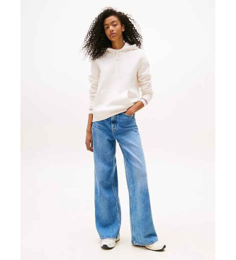 Tommy Jeans Mikina s kapuco z belim linearnim logotipom