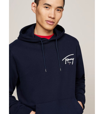 Tommy Jeans Felpa blu scuro con logo firmato Tommy