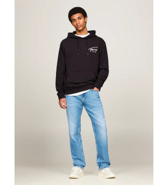 Tommy Jeans Sudadera con logo con la firma de Tommy negro