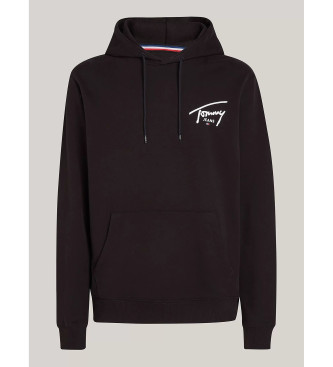 Tommy Jeans Sudadera con logo con la firma de Tommy negro