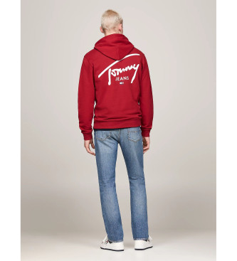 Tommy Jeans Bluza z logo Tommy czerwona