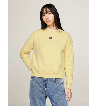 Tommy Jeans Lstsiddende sweatshirt med gult mrke