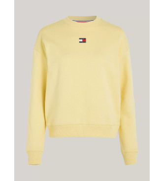 Tommy Jeans Lstsiddende sweatshirt med gult mrke