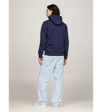 Tommy Jeans Sweatshirt com capuz em tecido azul-marinho