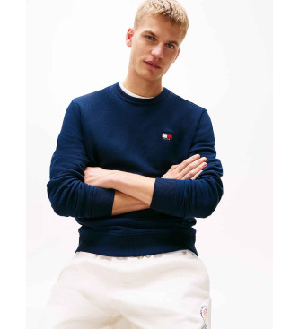 Tommy Jeans Tommy blue plush sweatshirt with Tommy patch 