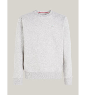 Tommy Jeans Fleece-sweatshirt med gr patch