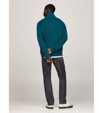 Tommy Jeans Sweat demi-ferm avec logo vert