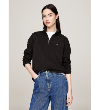 Tommy Jeans Sweat en polaire avec fermeture clair noire