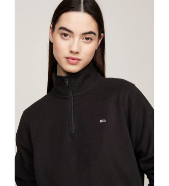 Tommy Jeans Sweat en polaire avec fermeture clair noire