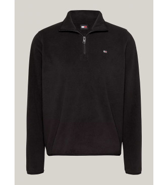 Tommy Jeans Sudadera de tejido polar con cremallera negro