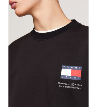 Tommy Jeans Essentiell sweatshirt med svart logotyp
