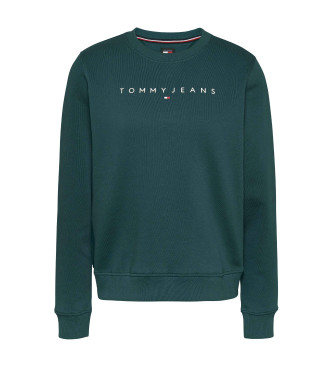 Tommy Jeans Essential crew neck sweatshirt with logo green