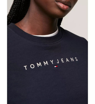 Tommy Jeans Felpa lineare blu scuro