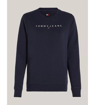 Tommy Jeans Felpa lineare blu scuro