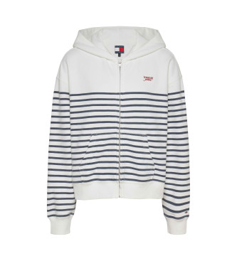 Tommy Jeans Sudadera logo blanco crudo