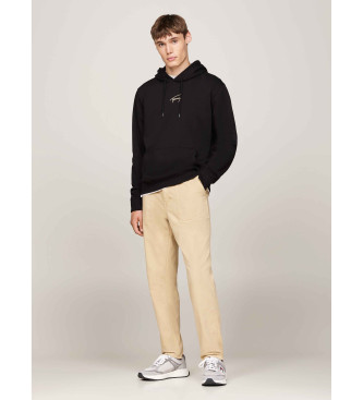 Tommy Jeans Sweatshirt med karakteristisk logo guld, sort