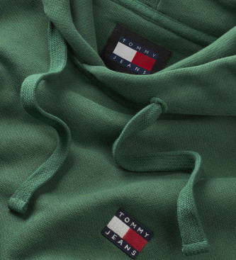 Tommy Jeans Camisola verde com emblema Reg