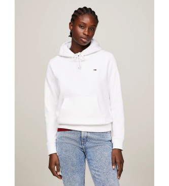 Tommy Jeans Mikina Regular Fleece bela 