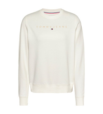 Tommy Jeans Sweatshirt Ton-sur-ton wit
