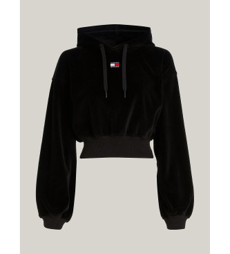 Tommy Jeans Sudadera Velour negro