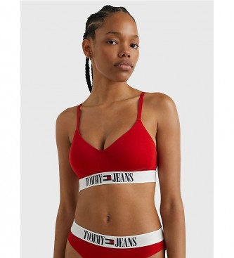 Tommy Jeans Bralette Archiv-BH ohne Polsterung rot