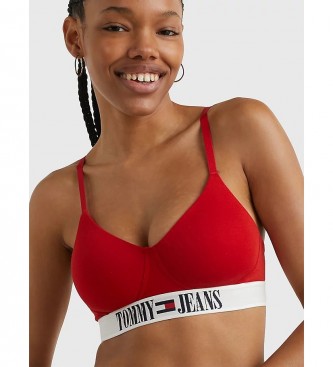Tommy Jeans Bralette Archive bra without padding red