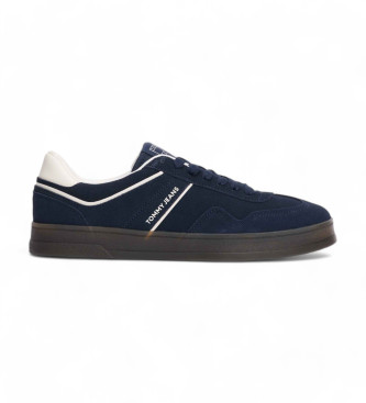 Tommy Jeans Greenwich Sneakers i lder marinbl