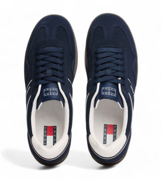 Tommy Jeans Greenwich Sneakers i lder marinbl