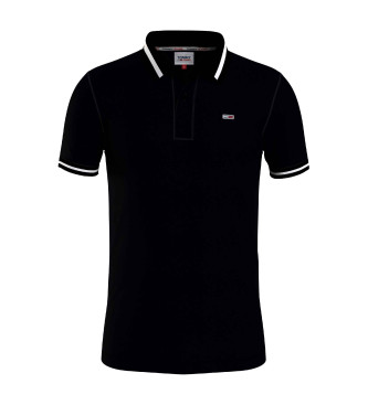 Tommy Jeans Tiped Slim Fit poloshirt sort